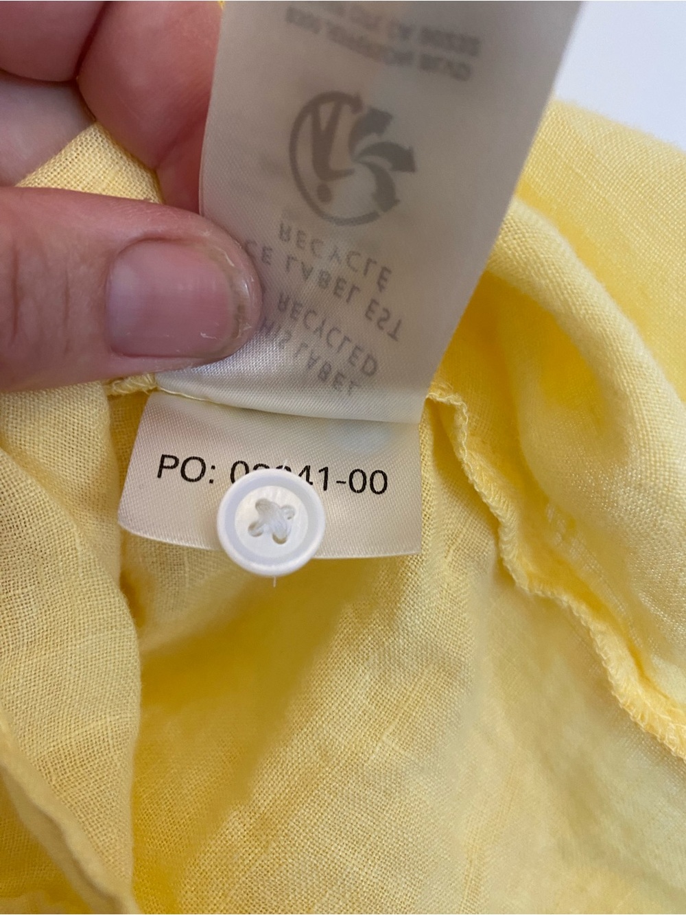 Outerknown Sunny Yellow Button-Down Shirt - Picture 6 of 6